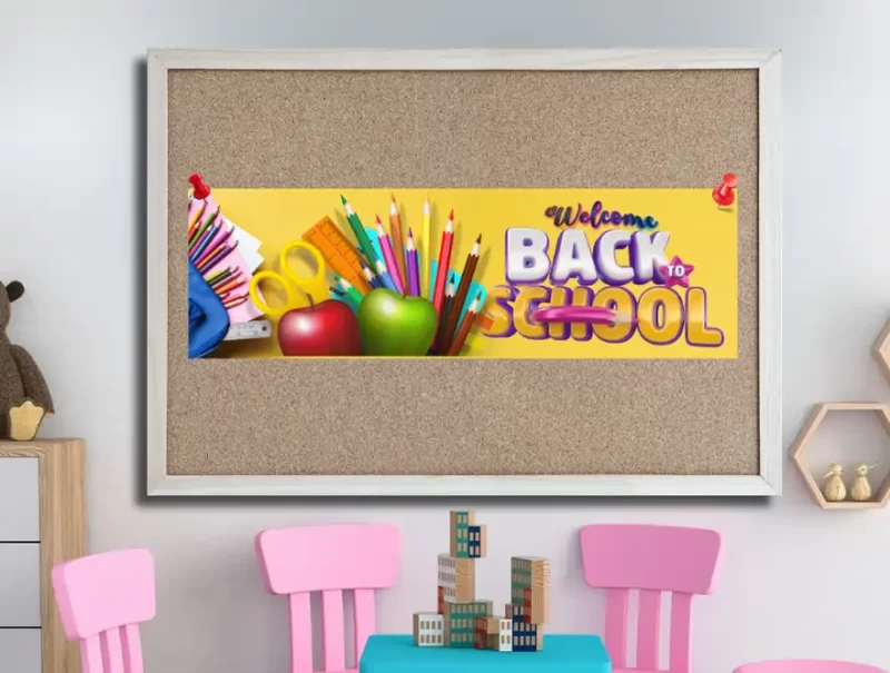 Welcome  back to school-motivational classroom banners (36x12 landscape)