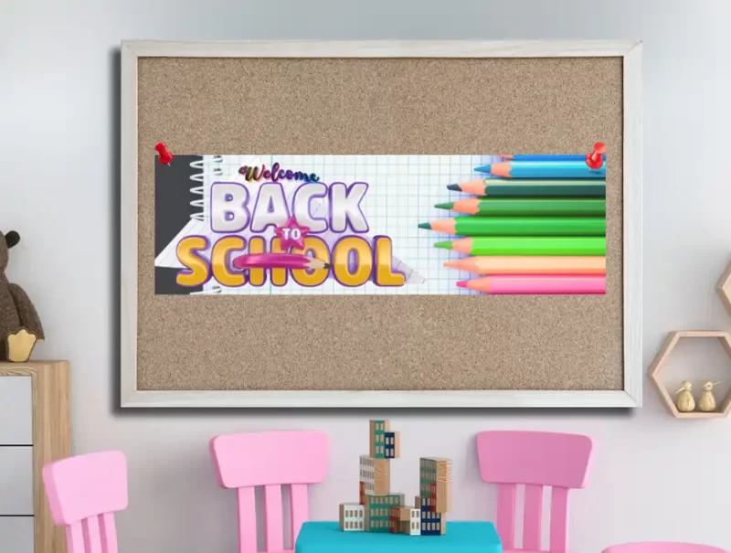 Welcome  back to school-motivational classroom banners (36x12 landscape)