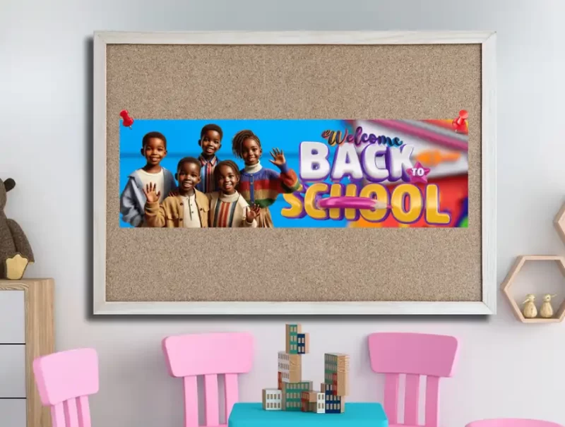 Welcome  back to school-motivational classroom banners (36x12 landscape)