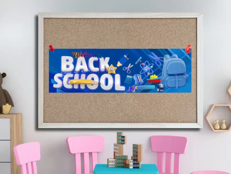 Welcome back to school-motivational classroom banners (36x12 landscape)