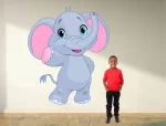 Elephant standing - Curiosity Sticker (5.5 by 4feet)