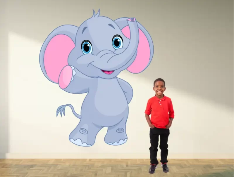Elephant standing - Curiosity Sticker (5.5 by 4feet)