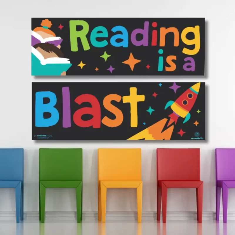 Reading  is  a blast - classroom banners (36x12)