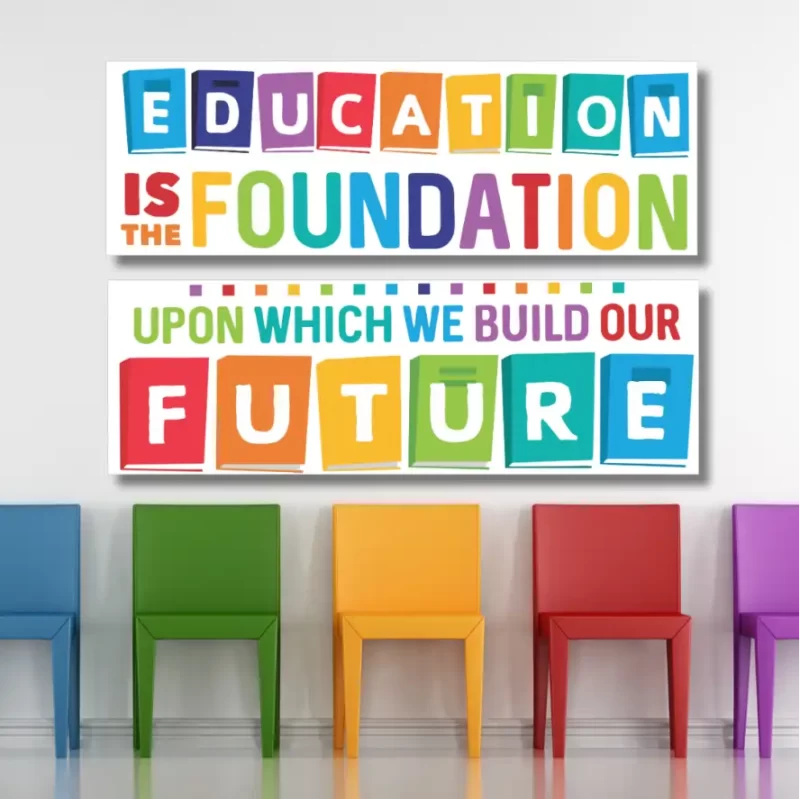 Education is the foundation upon which we build our future - classroom banners (36x12)