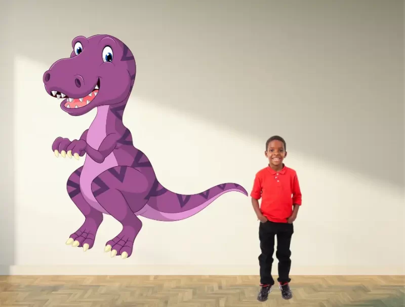Purple standing dinosaur - Curiosity Sticker (5.5 by 4feet)