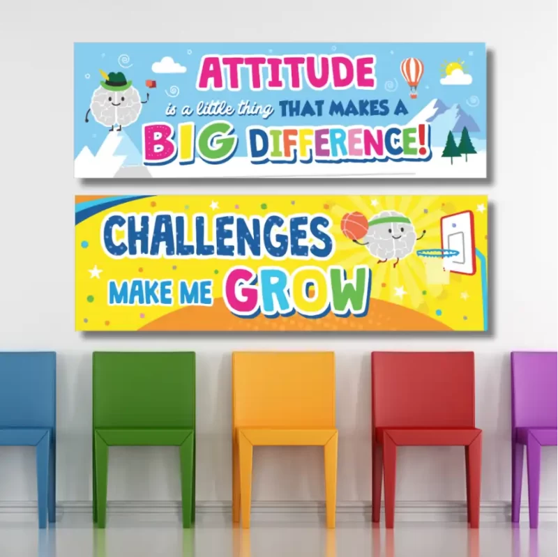 Attitude is a little thing that makes a big difference!- classroom banners (36x12)