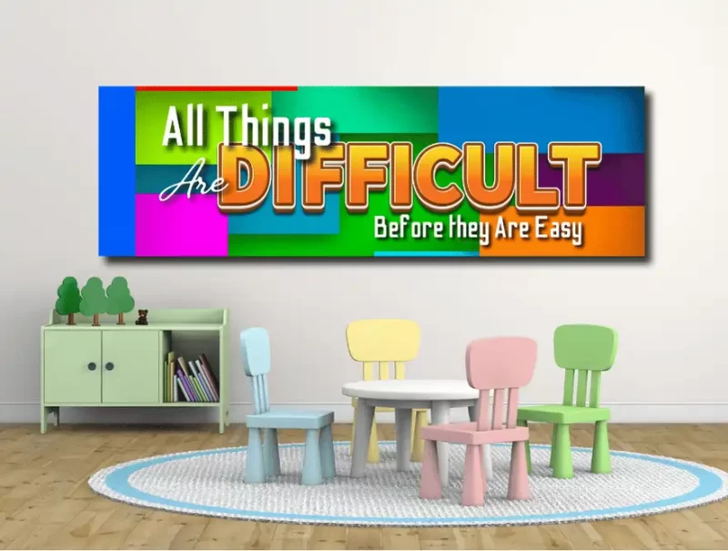 All Things Are Difficult Classroom Banner - Image 2