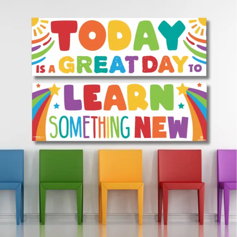 Today is a greatday to learn something new- classroom banners (36x12)