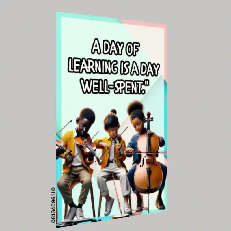 A day of learning?.- Motivational A.I Quotes (12x36 Inches, Portrait)