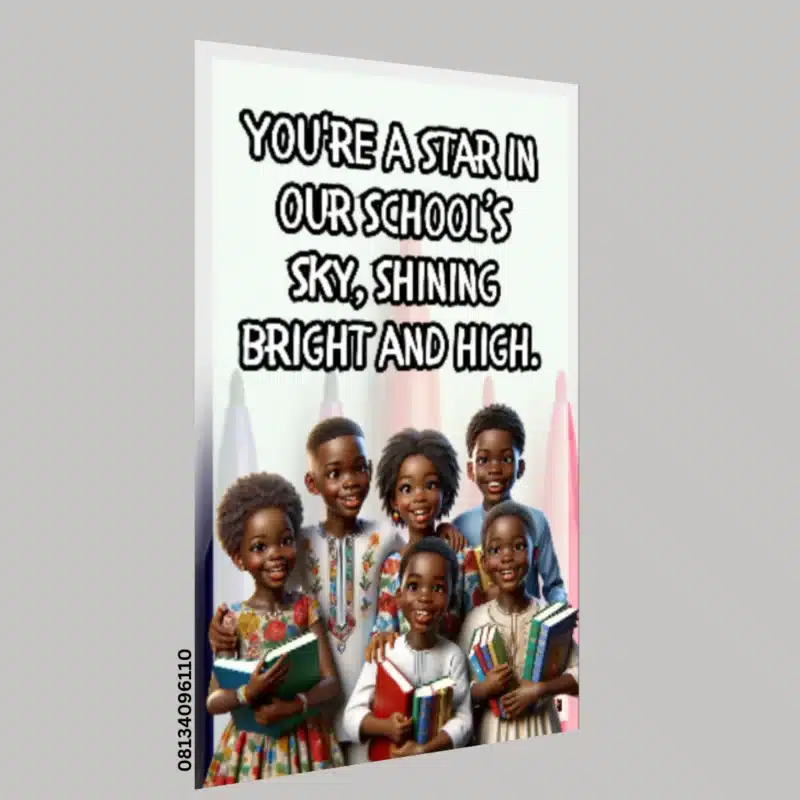 You are a star in our school's sky?.- Motivational A.I Quotes (12x36 Inches, Portrait)