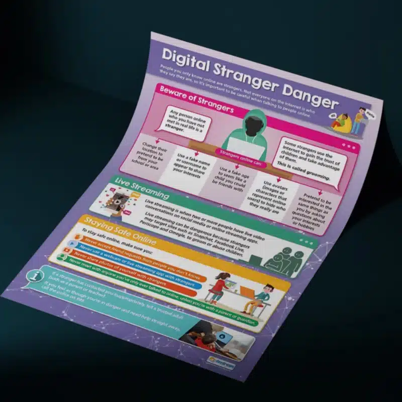 "Digital stranger danger" - Computer instructional flex banner