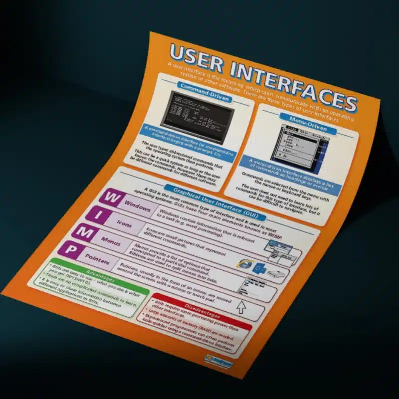 "User interfaces" - computer instructional flex  banner