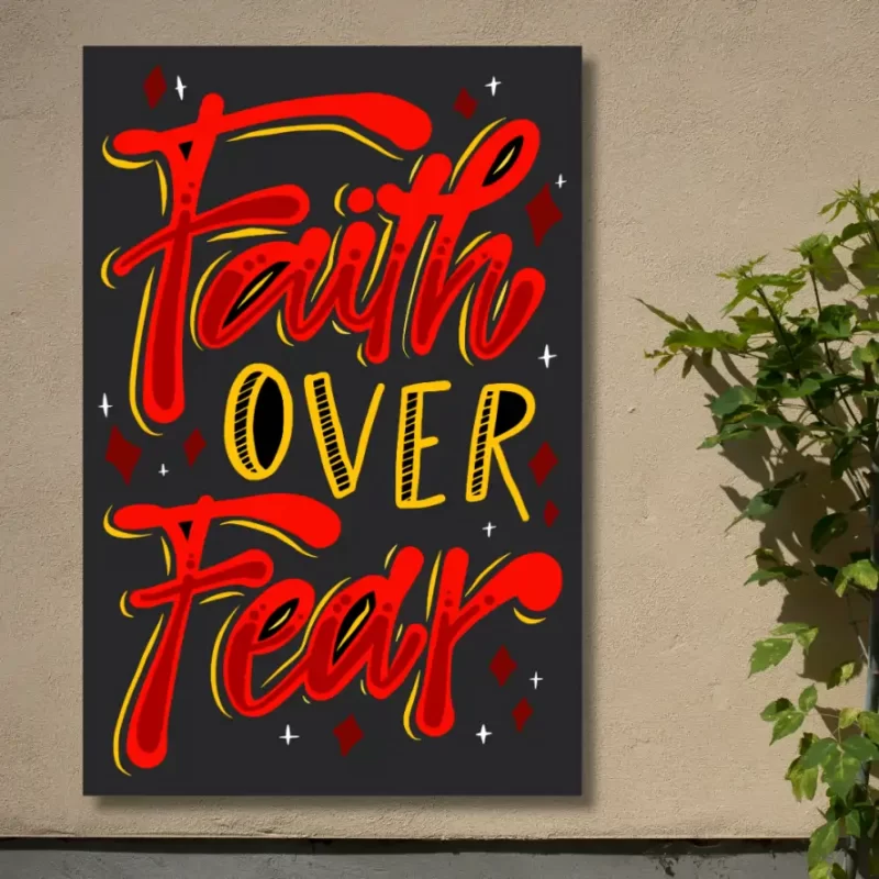 "Faith over fear..."  - Flex Motivational Banner