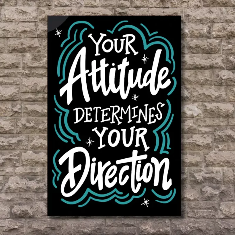 "Your attitude determines your direction" - Flex Motivational Banner