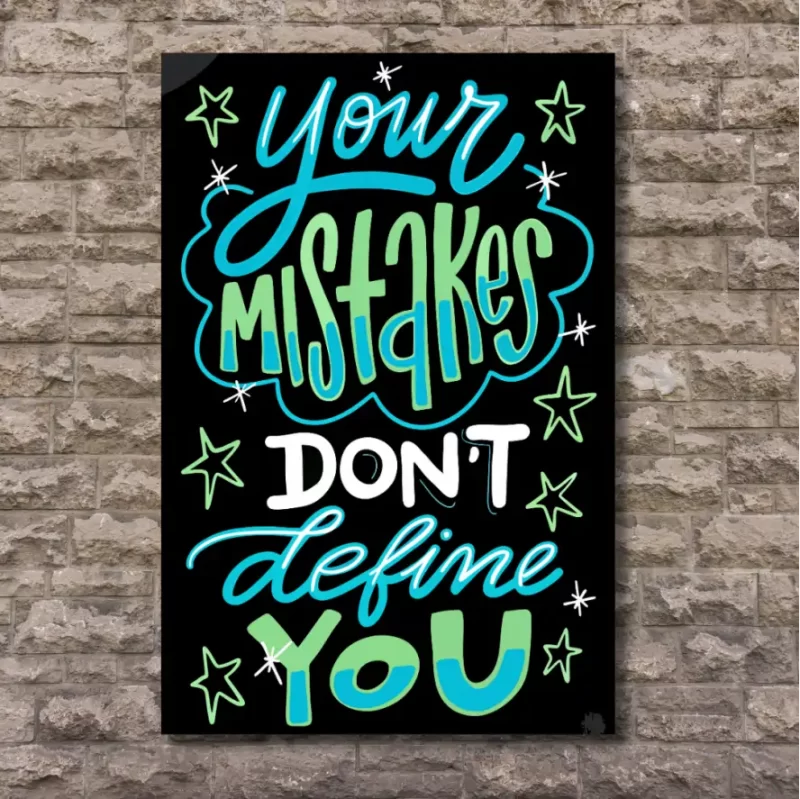 "Your mistake don't define you" - Flex Motivational Banner