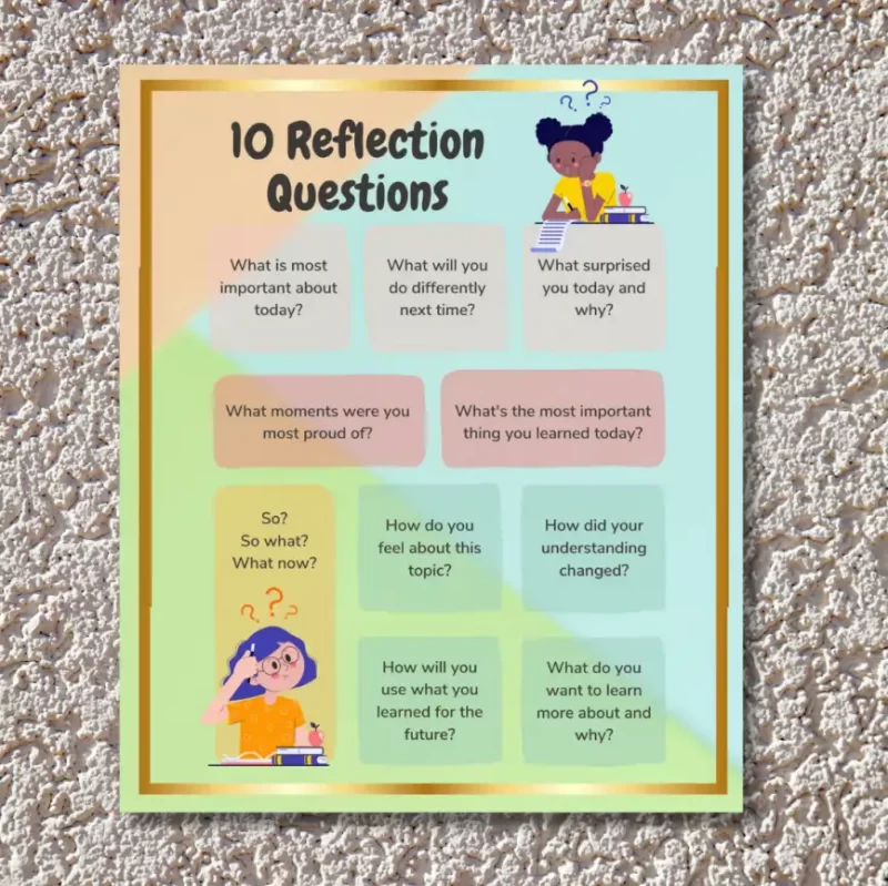 "10 Reflections questions" - Instructional Flex Banner