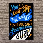 "You can't stop the waves but you can learn how to surf"  - Flex Motivational Banner