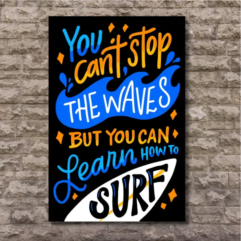 "You can't stop the waves but you can learn how to surf"  - Flex Motivational Banner