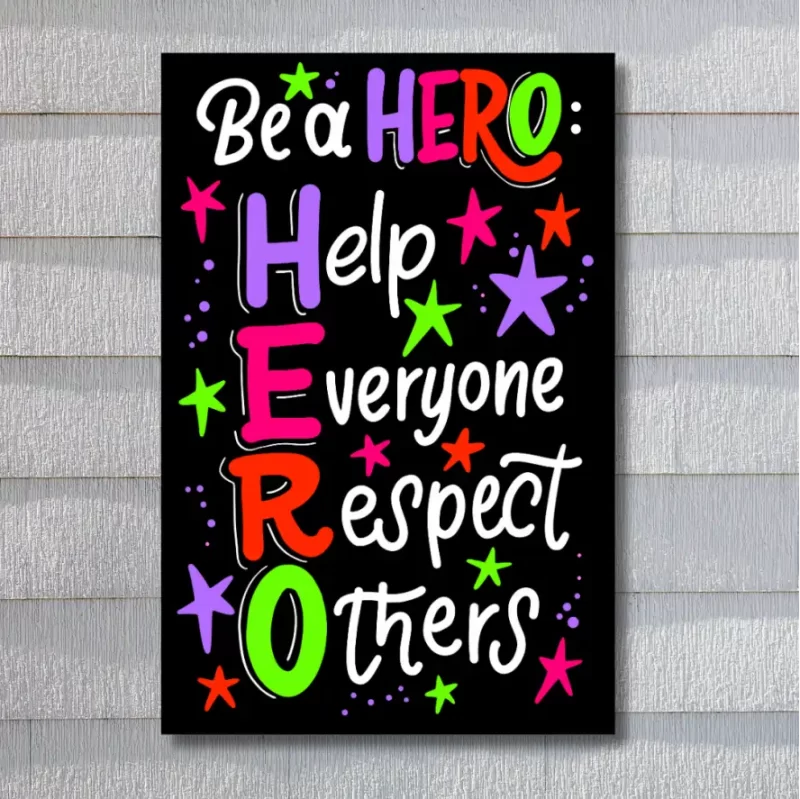 " Be a hero" - Flex Motivational Banner