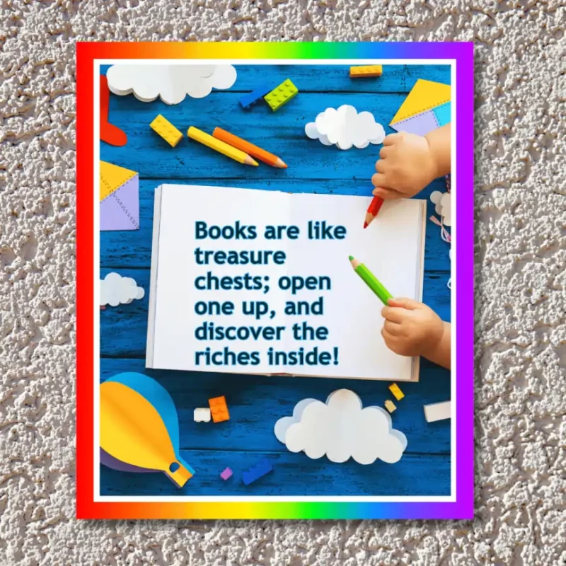 "Book are like treasure chests; open one up, and discover the riches inside!"- Flex Motivational Banner