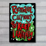 "Remain curious & keep learning"  - Flex Motivational Banner