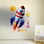 Rocket - cartoon sticker