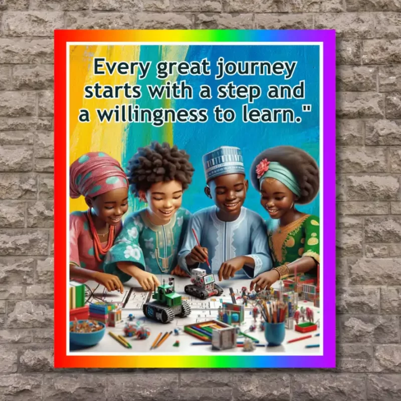 "Every great journey starts with a step and a willingness to learn"  - Flex Motivational Banner