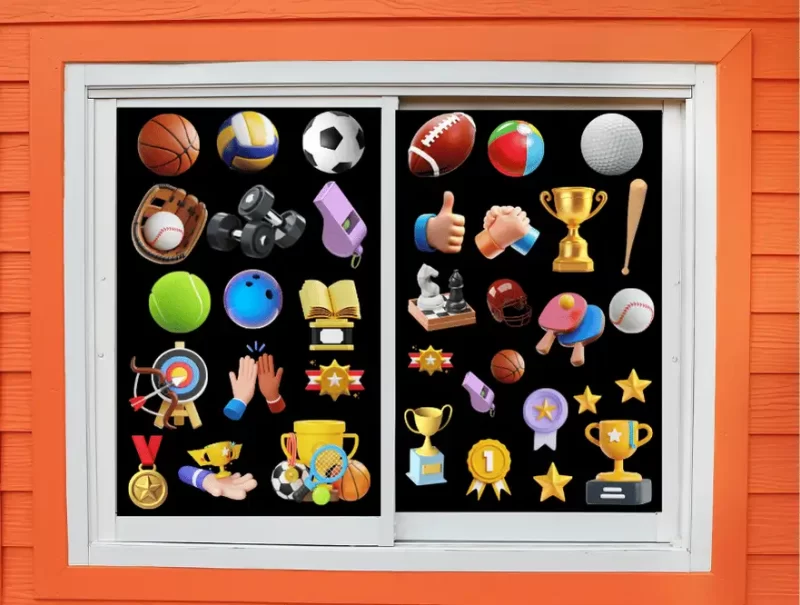 3D Sport and Celebration Window sticker