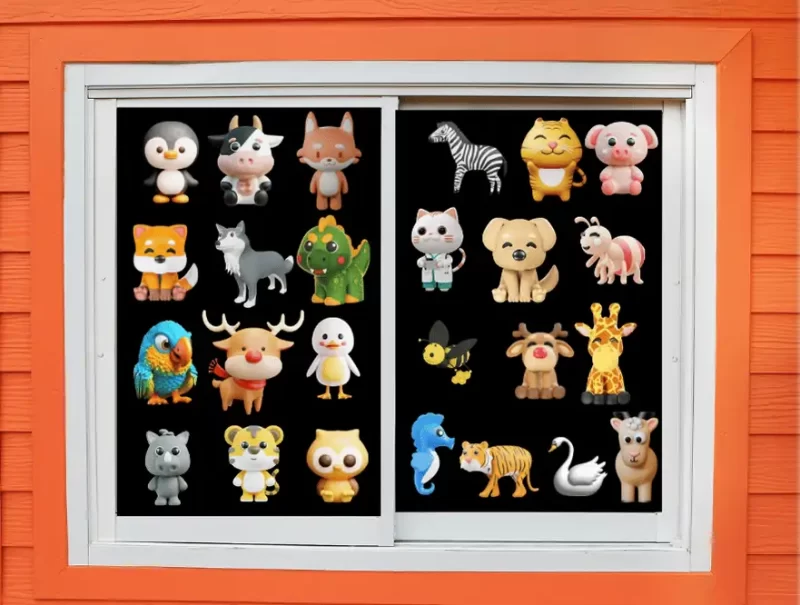 3D Animals1 Window sticker