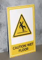"Caution: Wet Floor" - Foam board school sign , 12 by 17 inches