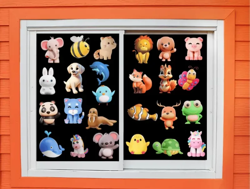 3D Animals 2 Window sticker