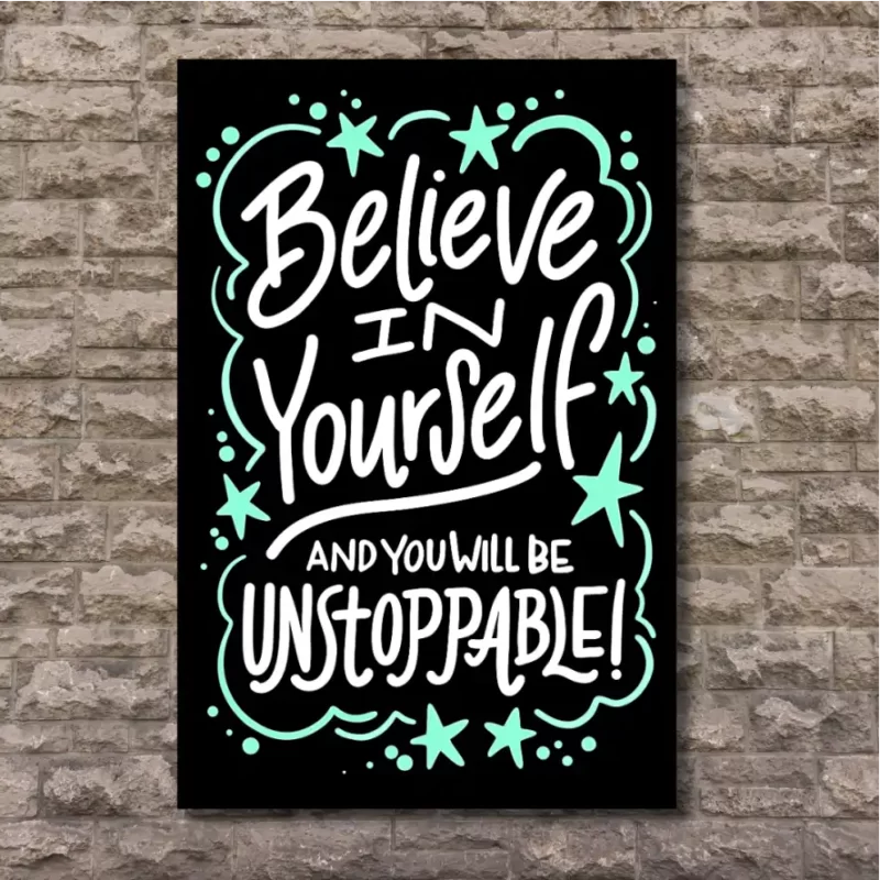 "Believe in yourself and you will be unstoppable" - Flex Motivational Banner