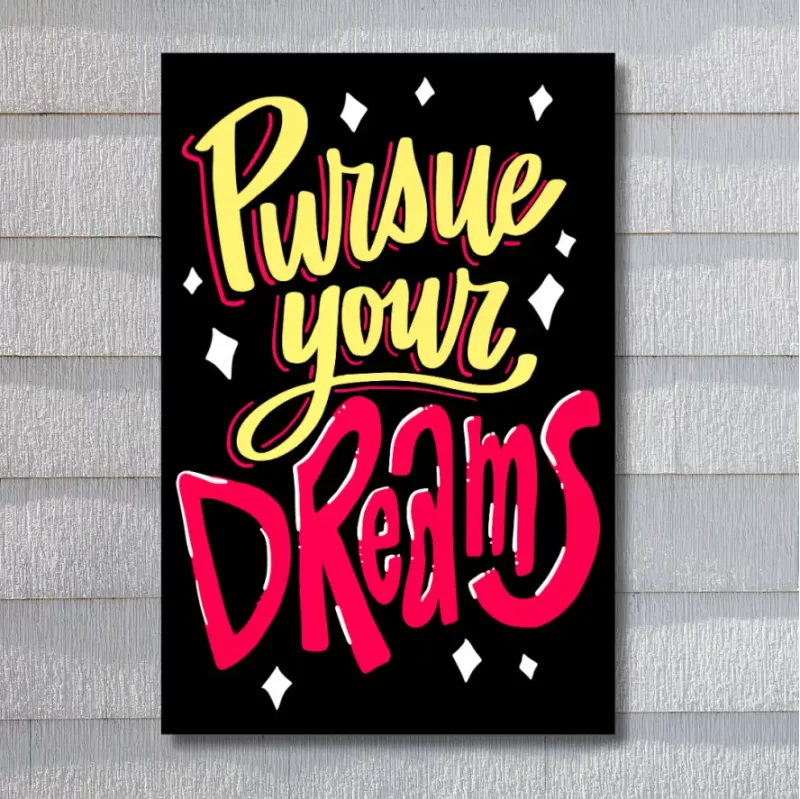 "Pursue your dream"  - Flex Motivational Banner