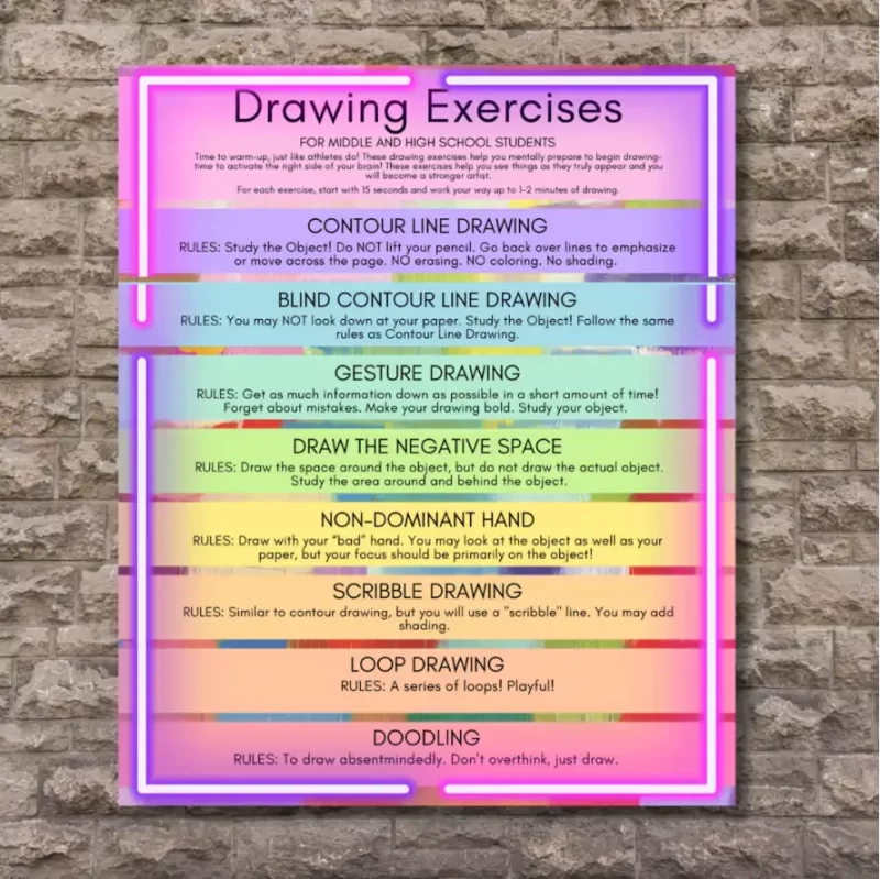 "Drawing Exercises"  - Instructional Flex Banner al Banner