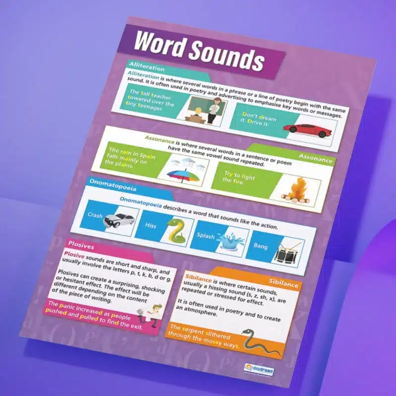 "Word sounds" - English instructional flex banner