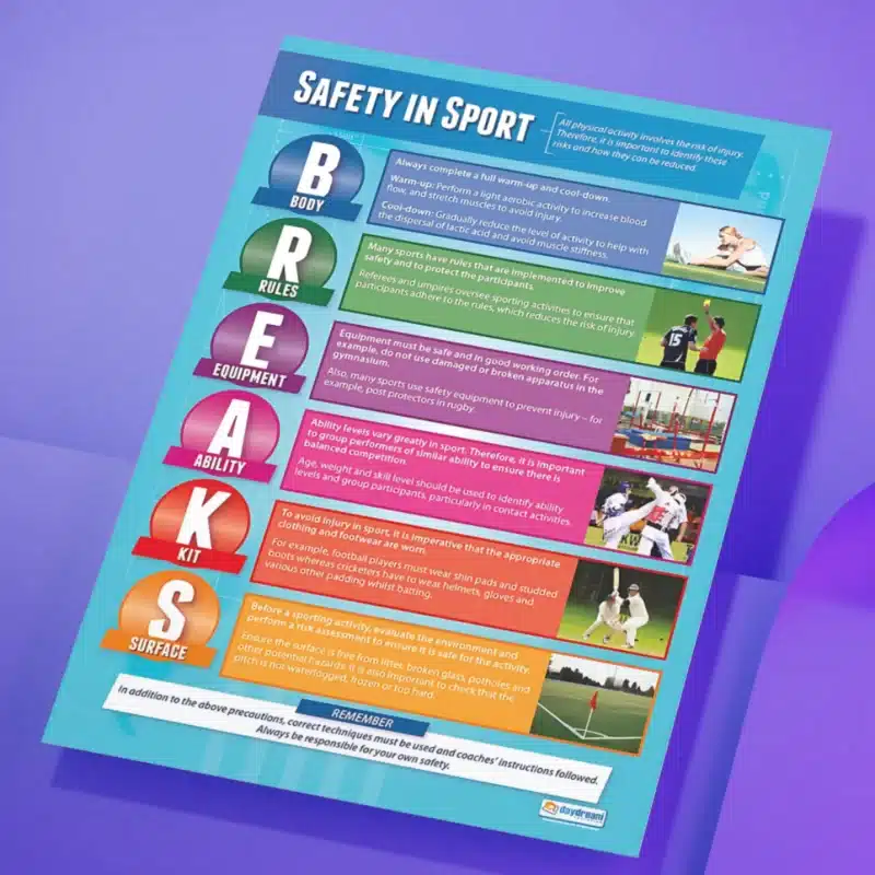 "Safety In sport" - PHE instructional flex banner