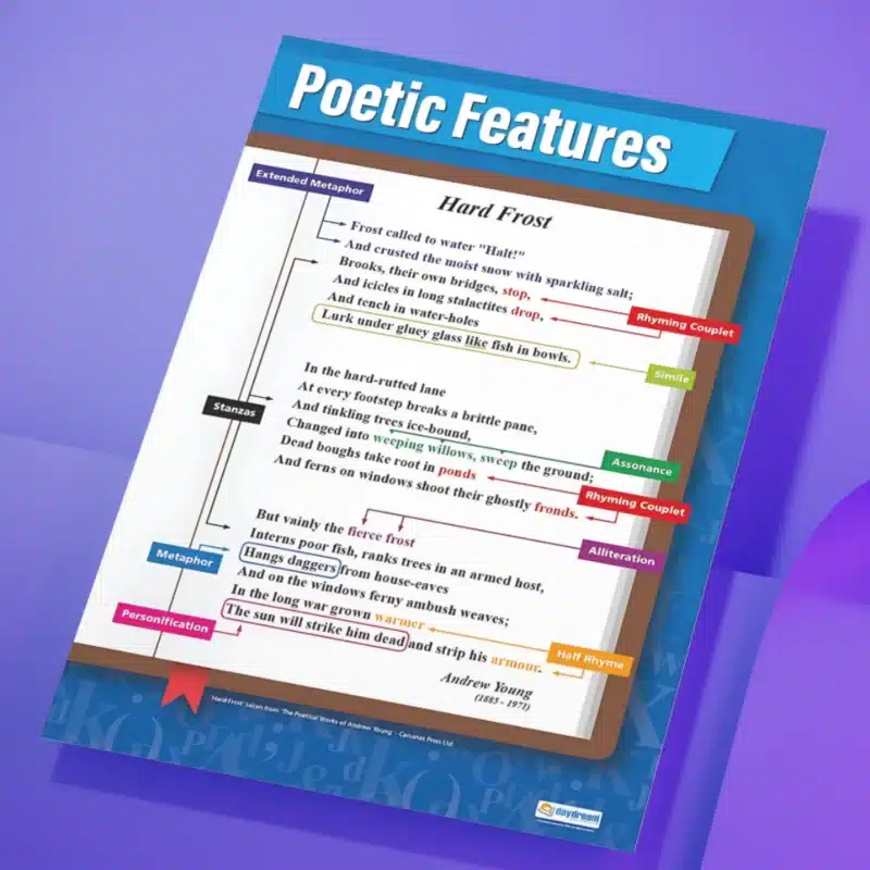 "Poetic features" - English instructional flex banner