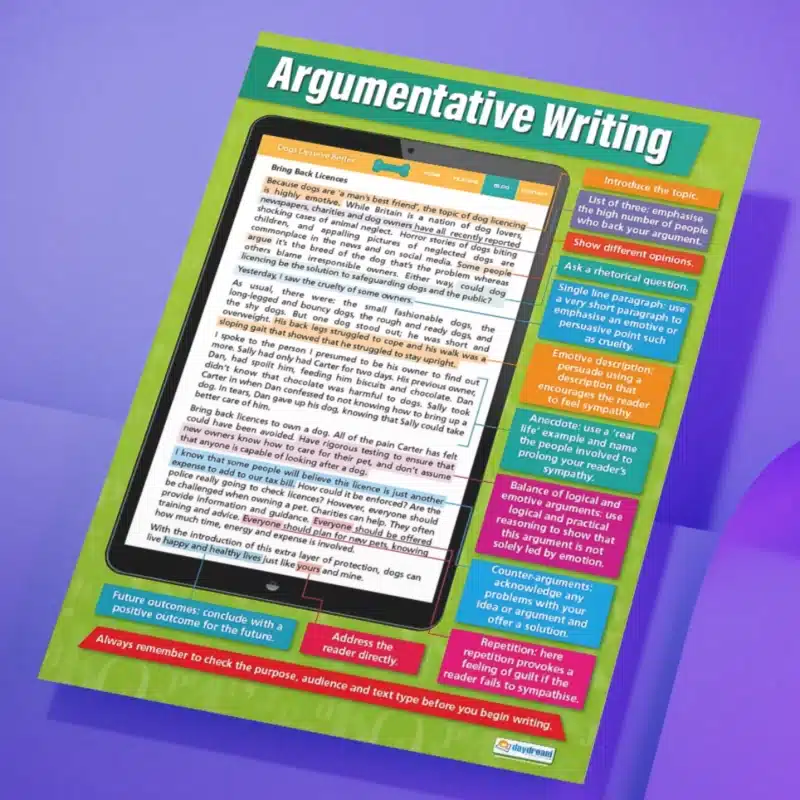 "Argumentative writing" - English instructional flex banner