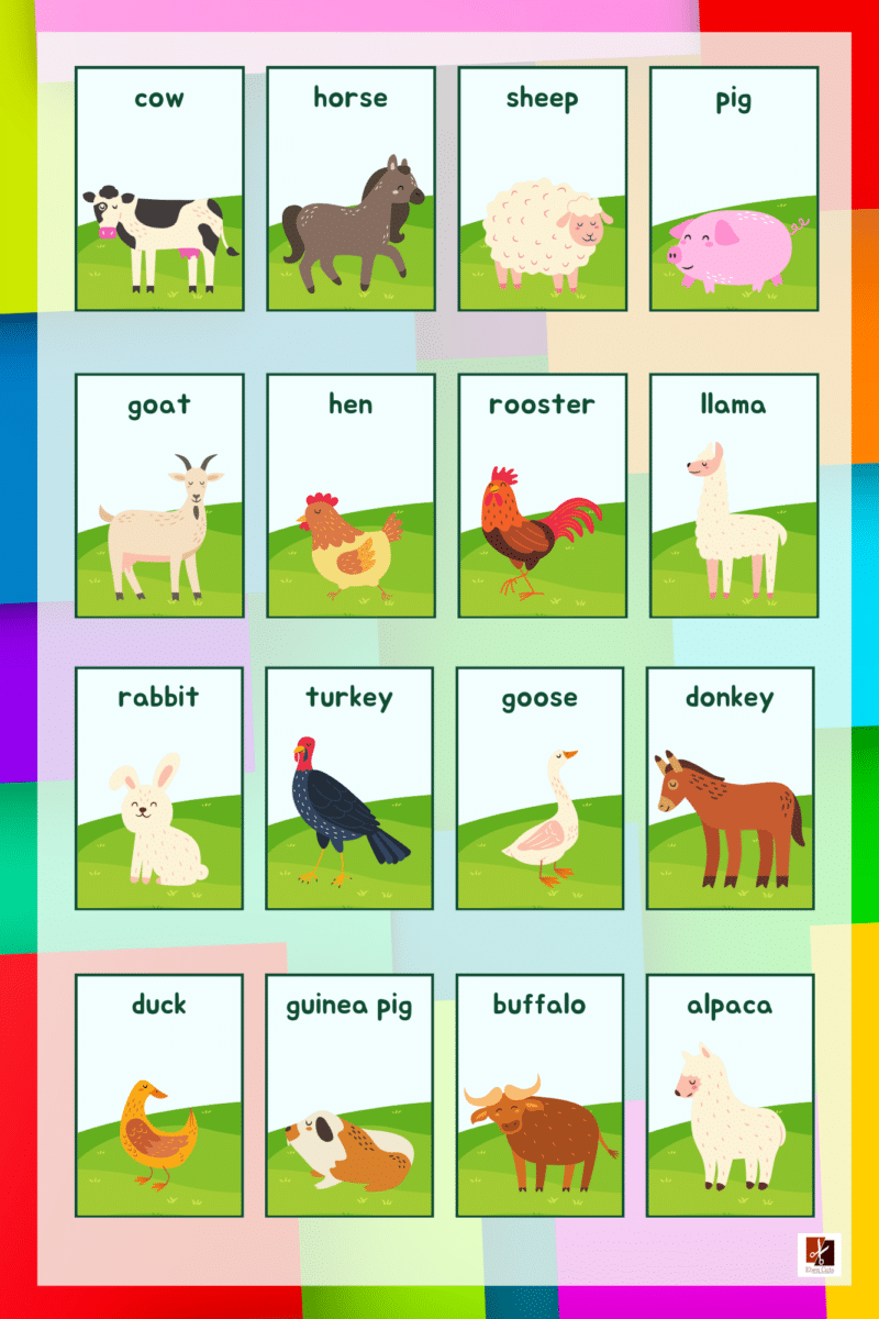 "Farm Animals"  -Classroom Instructional Posters