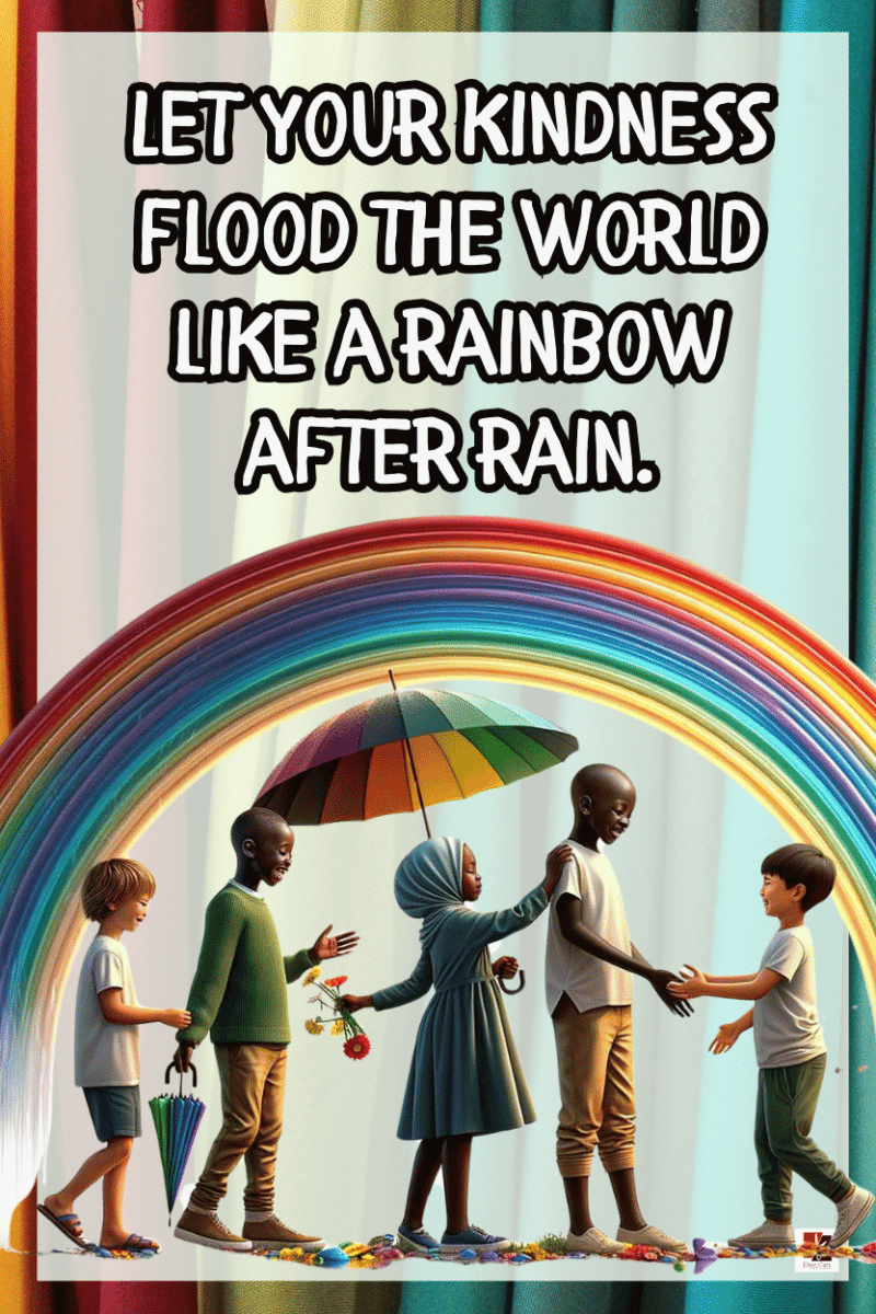 "Let your kindness flood the world like a rainbow after rain." - A.I  CLASSROOM POSTERS