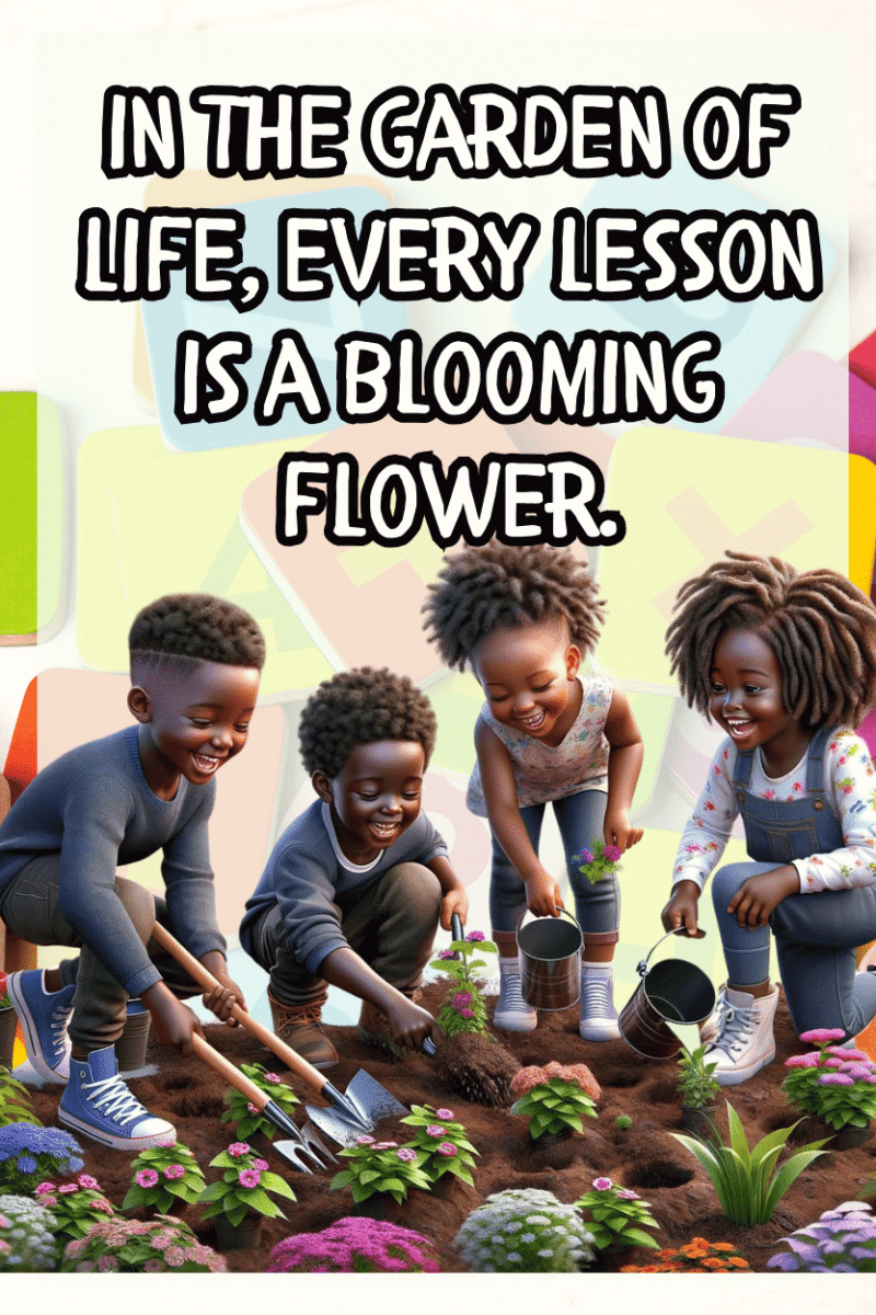 "In the garden of Life, Every lesson is a blooming flower." - A.I  CLASSROOM POSTERS