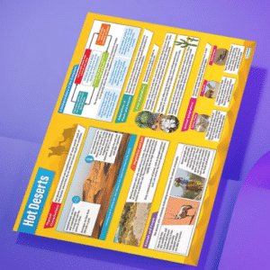 "Hot Deserts" - Geography instructional flex banner