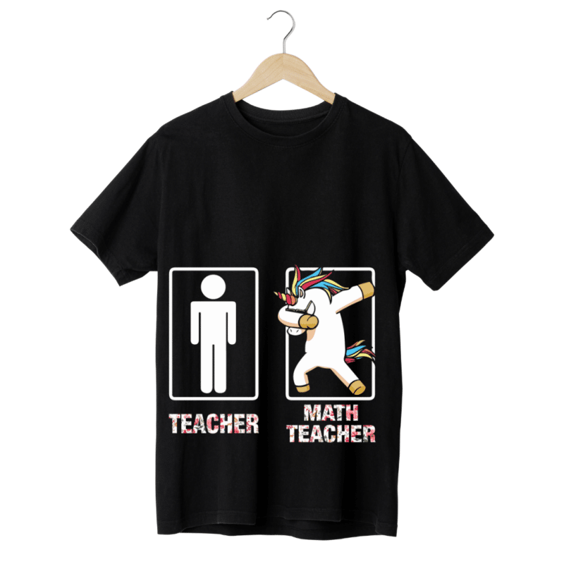 "Teacher, Math Teacher" -Teachers' T-SHIRT
