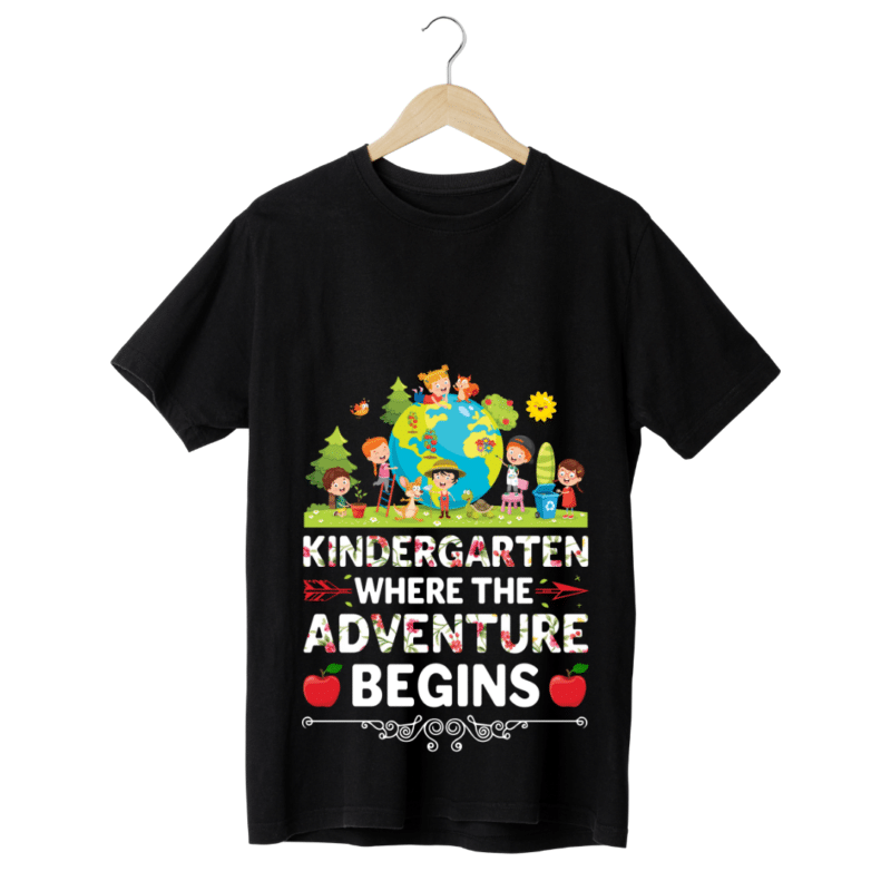"Kindergarten where the adventure begin" -Teachers' T-SHIRT