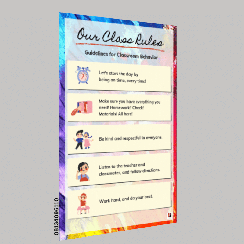 "Our class rules"-  -Classroom Instructional Posters