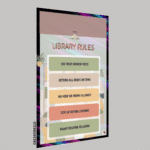 "Library Rules"-  -Classroom Instructional Posters
