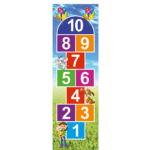 "1-10 colorful numercy Hopscotch jumping  game" - "Available in sticker and Flex" ACTIVITY GAME