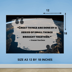 "Great things are done by a series of small things together - Motivational A3 Poster
