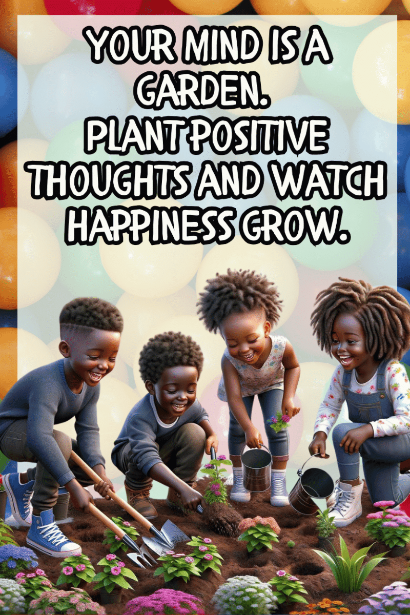 "Your mind is a Garden. Plant positive thoughts and watch hapiness grow." - A.I  CLASSROOM POSTERS