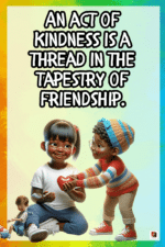 "An act of kindness is a thread in the tapestry of friendship." - A.I  CLASSROOM POSTERS